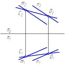 Рисунок 3.6 – Принадлежность прямой плоскости