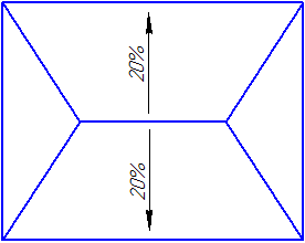 Рисунок 10.16 - План четырехскатной крыши