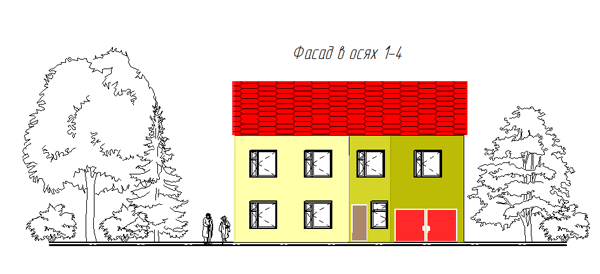 Рисунок 10.1 – Фасад жилого дома